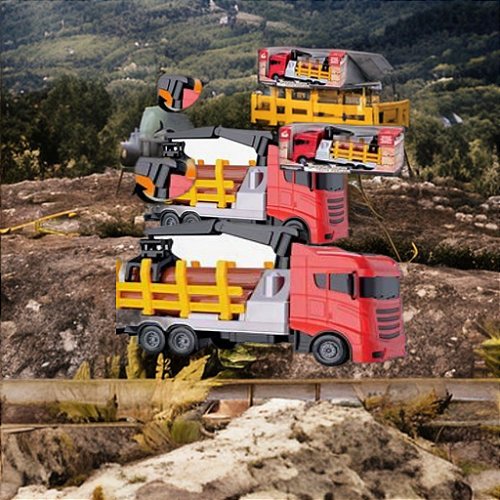 Caminhão Trans Tora Truck Cargas de Brinquedo - Caminhao Carrega