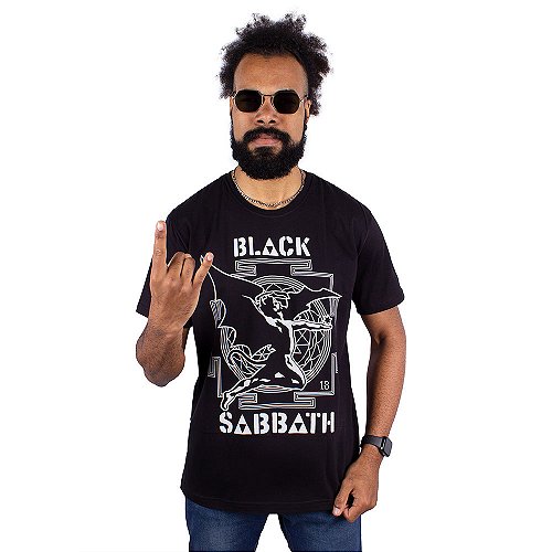 Camiseta Black Sabbath Máscara Tour 78 Preta Oficial - Art Rock
