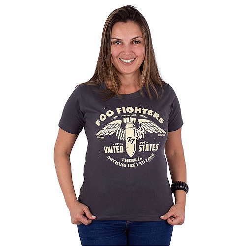 Camiseta Foo Fighters One By One Chumbo Oficial - Art Rock