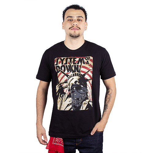 Camiseta Plus Size System Of A Down Toxicity Preta Oficial - Art