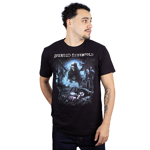 Camiseta Avenged Sevenfold Preta Oficial - Art Rock Camisetas