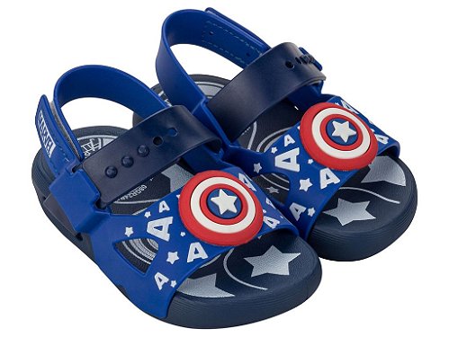 Sandália Marvel Web Capitão América Heeling Kids Calçando