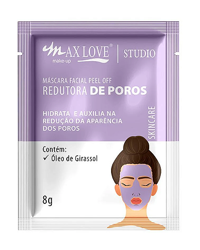 Máscara Facial Peel Off Total Black Sachê 8g Max Love - Lovepy