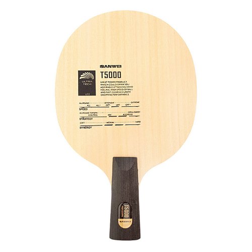 Raquete Sanwei HC1S Carbono Hinoki Tênis de Mesa Profissional