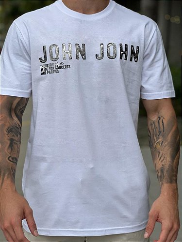 Camiseta Slim Fit Flower Vintage John John Masculina 42.54.5351