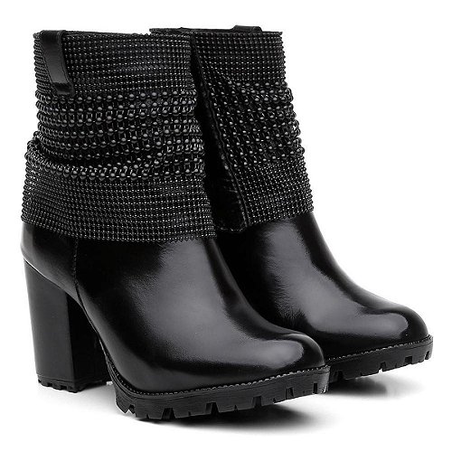 Bota Feminina Bota Capodarte Preta Cano Curto Bota Cano Curto Bota