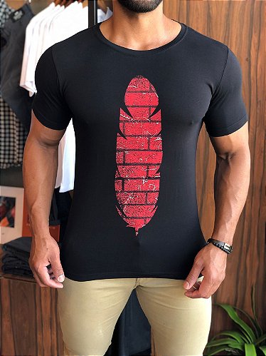 Estaleiro Store - Camiseta Red Feather Caveira Louros Masculina