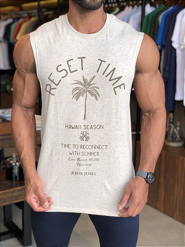 CAMISETA JOHN JOHN HEAVEN PALM PRETA - HENRI STORE MULTIMARCAS