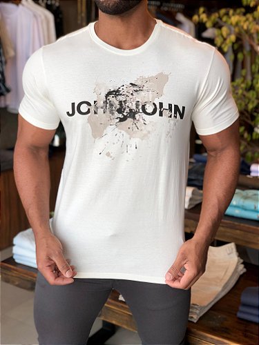 Camiseta Regular Fit Outline Flat John John Masculina - John John