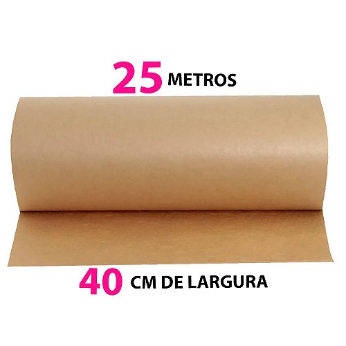 Papel Kraft 40cm De Largura x 150 Metros Gramatura 80 Monolúcido