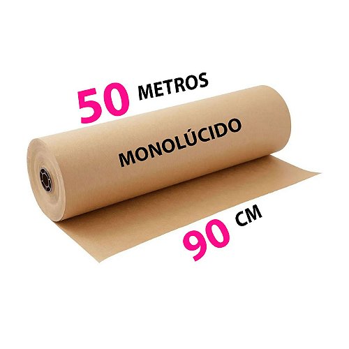 Papel Kraft 80g Com 60cm De Largura x 100 Metros Monolúcido - Fofinhos  Ateliê - Papel Kraft - Magazine Luiza