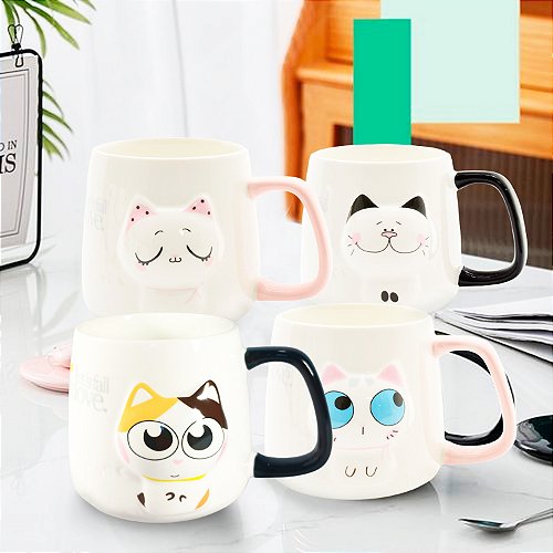 Caneca Gato Preto Decoração Cerâmica Gatinho Fofinho Pet