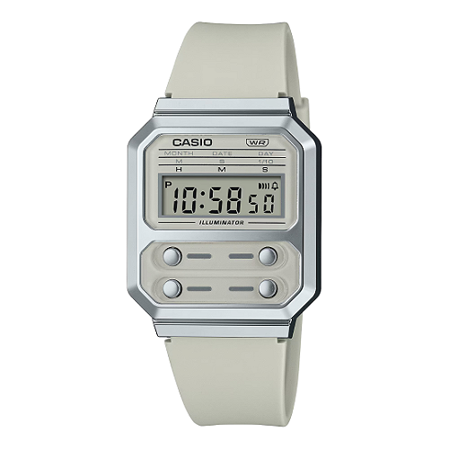 Relógio Casio Vintage Digital A158WA-1DF Pulseira de Aço Retrô