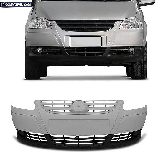 Parachoque Fox / Spacefox 08/10 Dianteiro Preto Liso c/furo c