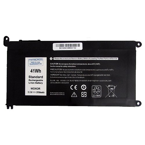 Bateria para Notebook Dell Part Number WDX0R - 37mAh