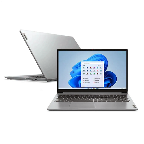 Notebook Lenovo Ideapad 1i, Intel® Core™ i3-1215U, Tela 15.6" HD, 8GB DDR4, 256GB SSD, Windows 11, Cor: Cinza - 82VY000SBR
