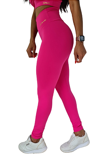 Legging Academia Cintura Alta - Rosa Barbie