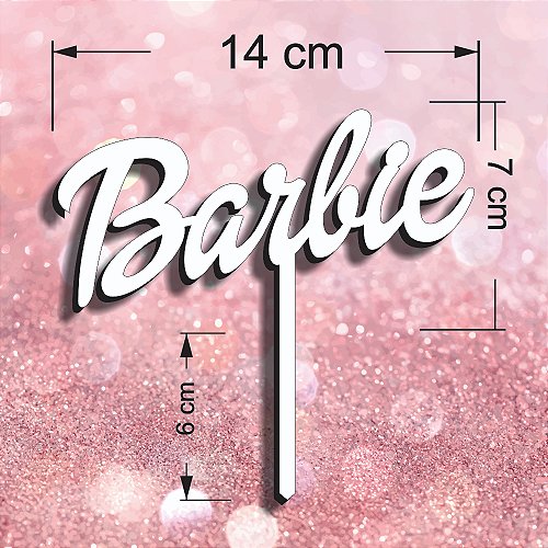 Topo de Bolo Barbie Nº3 - Pinheiro Laser