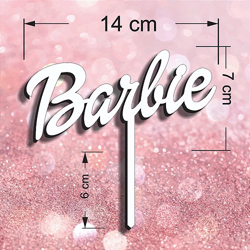 Topo de Bolo Barbie Nº1 - Pinheiro Laser