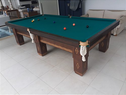 Mesa de Sinuca Jogo de Bilhar de Mesa com Bolas e Tacos 63cm em