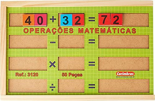 Brinquedo Educativo Matemática Básica Aprender Números, Operações, Horas,  Ábaco Estojo Pedagógico Completo Em Promoção