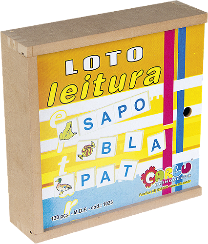 Jogo Alfabetização Loto Leitura 130 Pçs Madeira Carimbras - Papelaria de  Brinquedo - Brinquedo Pedagógico e Papelaria