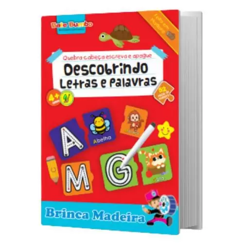 Jogo Educativo Alfabeto Ilustrado Escreva e Apague - Babebi Comercial  Papelaria e Livraria