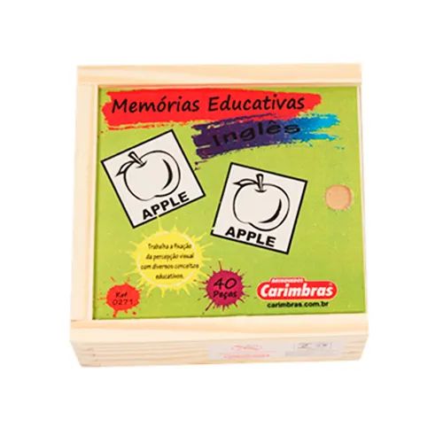 Jogo da memoria pedagogico comidas em ingles