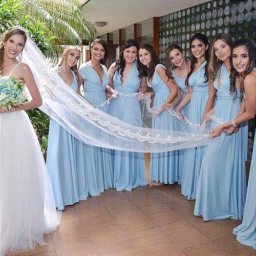 Vestidos azul serenity para madrinha de casamento: 20 vestidos longos em  diversos modelos e tons da paleta…