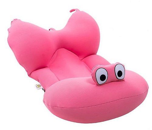Almofada de Banho para Bebê Rosa Ergonômica, Antiderrapante e Ultra Confortável - Baby Pil