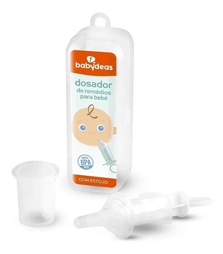 Dosador de Remédios para Bebê com Estojo Branco - Babydeas