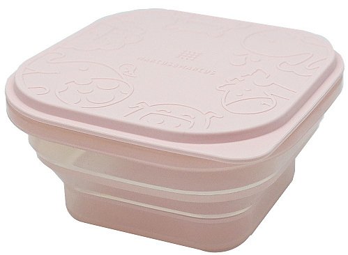 Marmitinha Container Dobrável Silicone Rosa - Marcus & Marcus