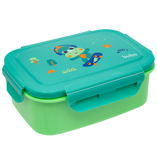 Lancheira Bento Box Inox Antivazamento Bubazoo Dino - Buba