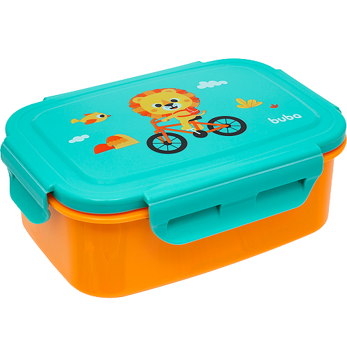 Lancheira Bento Box Buba Inox Antivazamento Bubazoo Leão - Buba