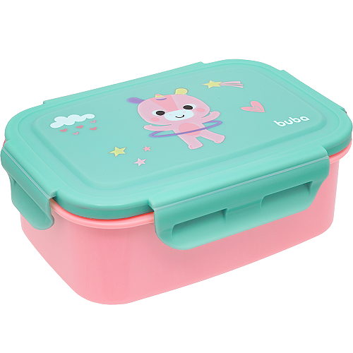 Lancheira Bento Box Inox Antivazamento Bubazoo Unicórnio - Buba
