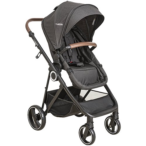 Carrinho de Bebê Cosmos Com Bebe Conforto E Base Melange Preto - Kiddo
