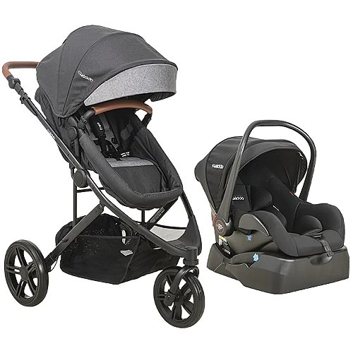 Carrinho de Bebê Trek Com Bebê Conforto E Base Melange Grafite - Kiddo