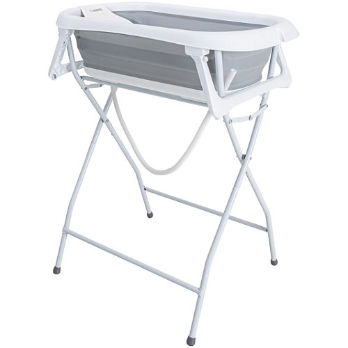 Banheira Dobrável Flex + Suporte de Elevação Cinza - Kiddo