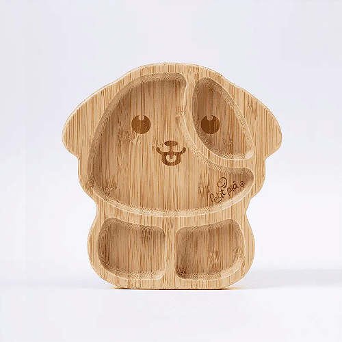 Prato Infantil Bambu com Ventosa Cãozinho - Petit Piá