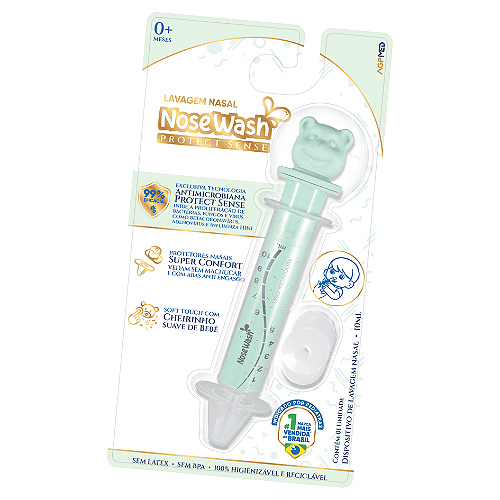 Seringa para Lavagem Nasal Protect Sense Urso Verde Nosewash