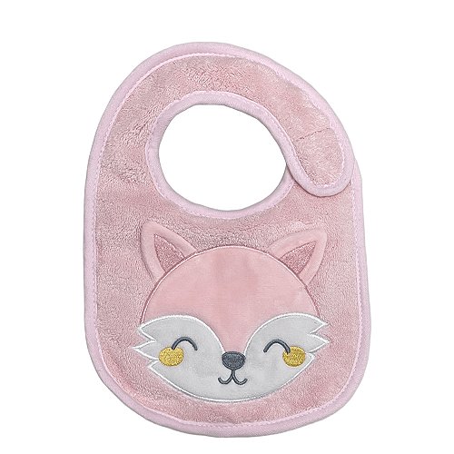 Babador Power Sec Animado Raposa Rosa - Laço Bebê