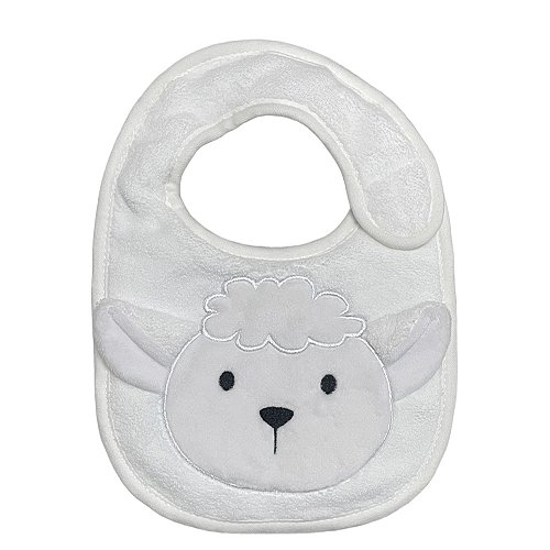Babador Power Sec Animado Ovelha Branco - Laço Bebê