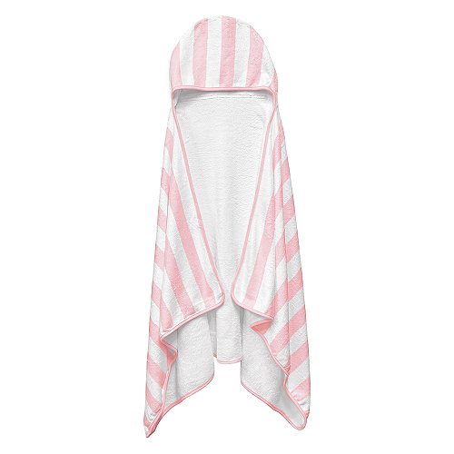 Toalha de Banho com Capuz Kids Power Sec 140x70cm Rosa Listrada