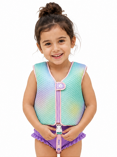 Baby Open Box - Colete Flutuador Infantil Gatinha Sereia M (11-19 Kg) - Marckids
