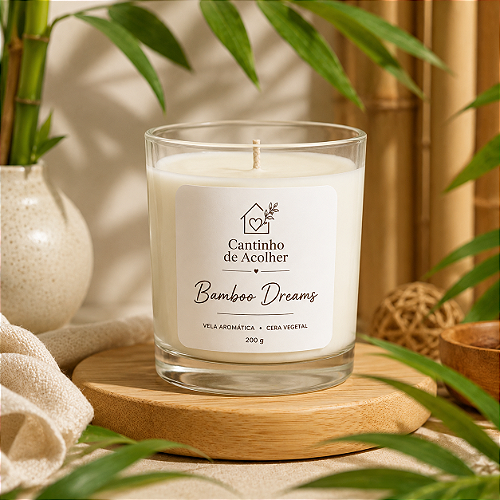 Vela Aromática Bamboo Dreams 200g Cantinho de Acolher - Criandê