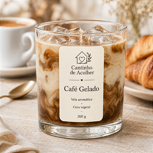 Vela Aromática em Gel Café Gelado 200g Cantinho de Acolher - Criandê