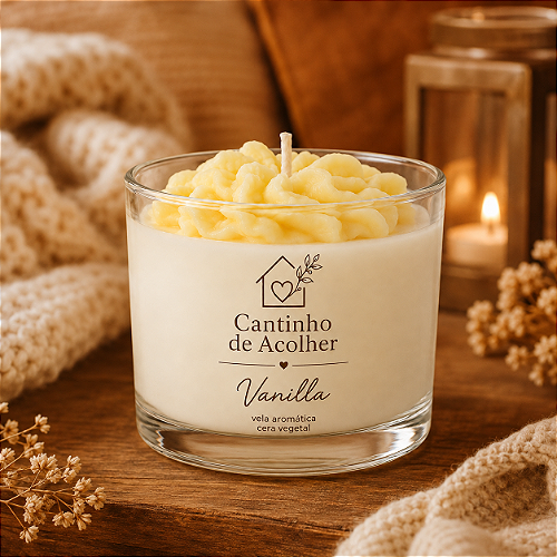 Vela Aromática Vanilla 120g Cantinho de Acolher - Criandê