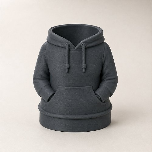 Porta-Canetas Moletom Feminino Criandê Cinza