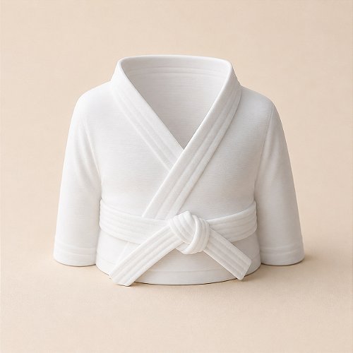 Porta-Canetas Kimono de Karatê Faixa Preta Criandê Branco