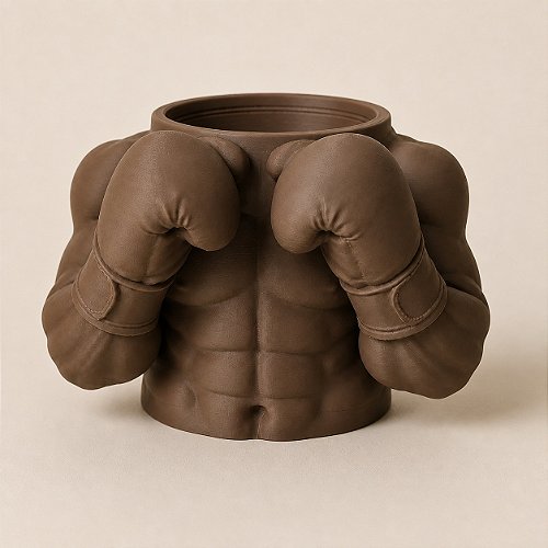 Porta-Canetas Busto de Boxeador Criandê Wood